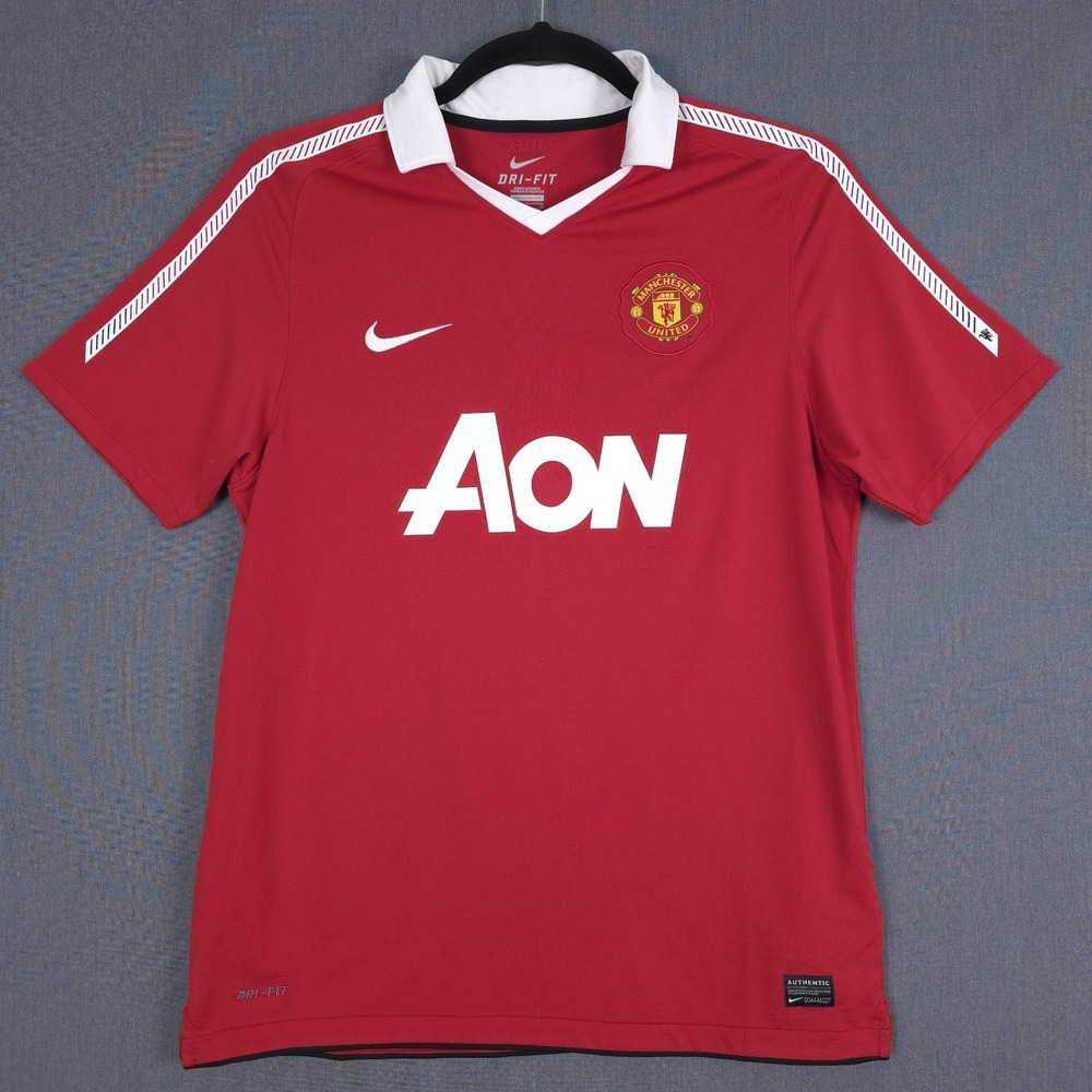 Nike Manchester United 2010-11 Home Jersey Mens Large Soccer Football 382469-623